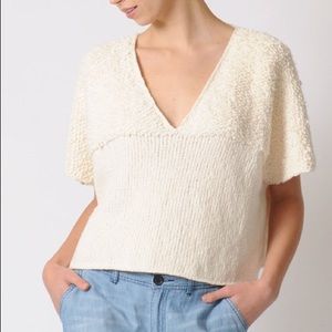 Wol hideV neck knitted top